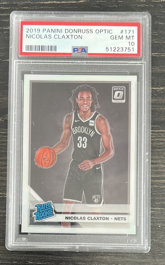 NICOLAS CLAXTON 2019-20 PANINI DONRUSS OPTIC #171 ROOKIE PSA 10 RC