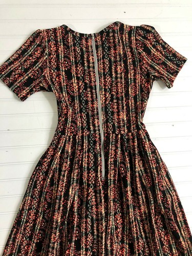 Lularoe Amelia Fit & Flare Stretch Dress Womens Size XS Pockets Zipper Black New - Picture 6 of 12