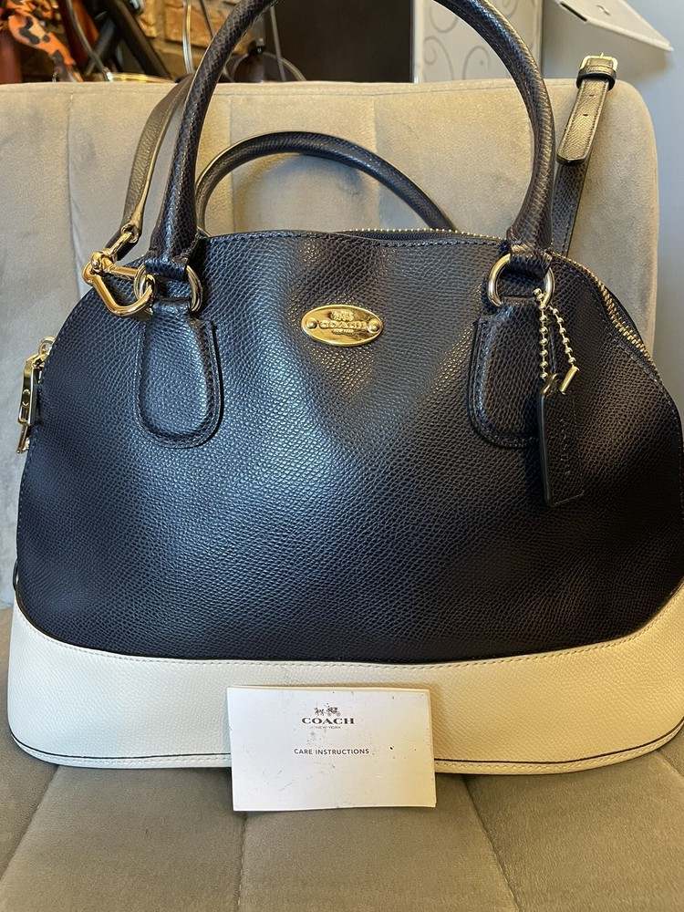 Authentic Navy Blue/White Coach Purse MINT condition