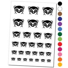 Peeking Lemur Temporary Tattoo Water Resistant Fake Body Art Set Collection