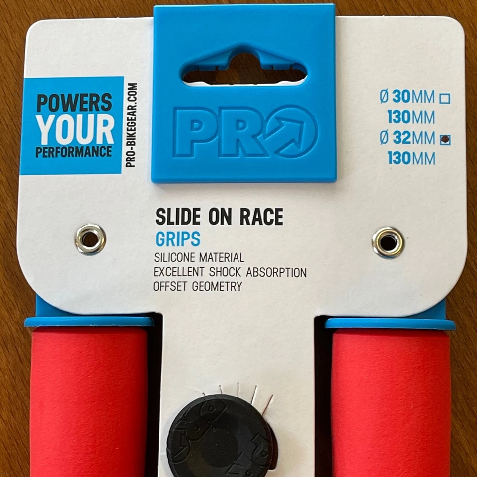 NEW Shimano PRO Silicone Slide On Mountain Bike Handlebar Grips Red 130mm 32mm - Image 2 of 3