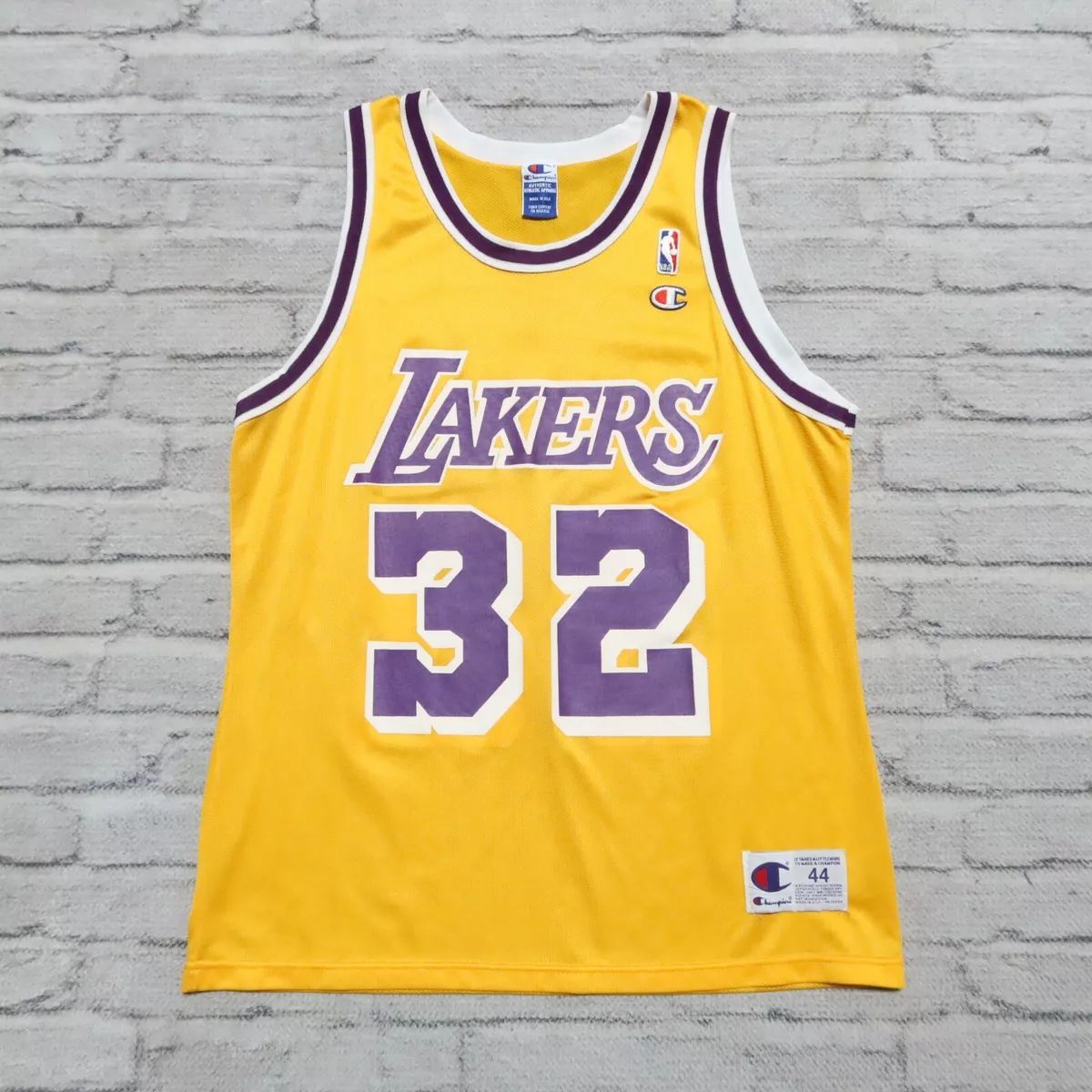 Champion, Shirts, Magic Johnson Jersey Champion Los Angeles Lakers Nba  Vintage Size 44 Large Men