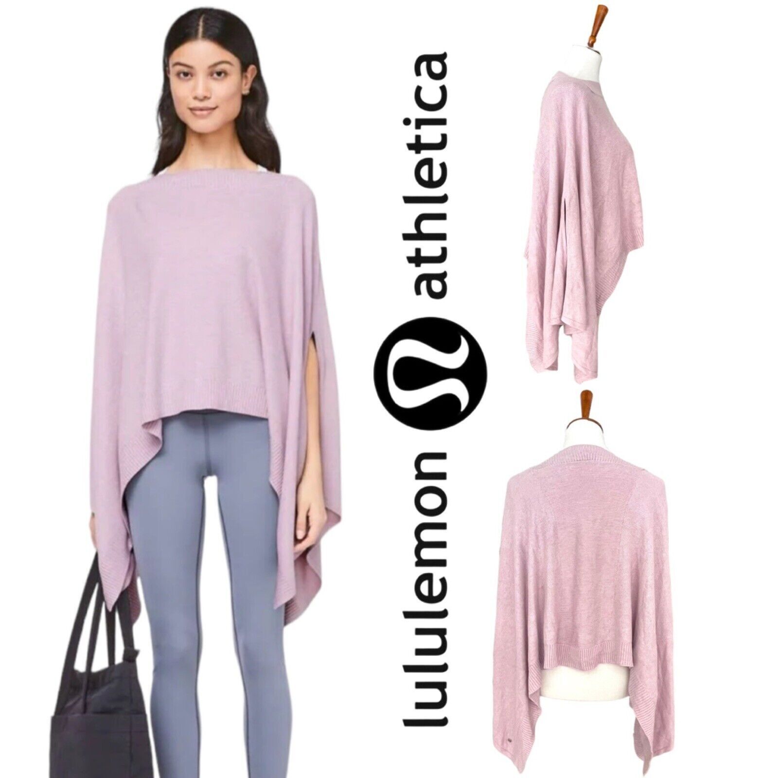 Lululemon Light Purple Forward Flow Viscose Blend Poncho/ Cape One Size