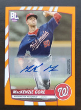 2023 Topps Big League MacKenzie Gore Orange Auto #30 Washington Nationals