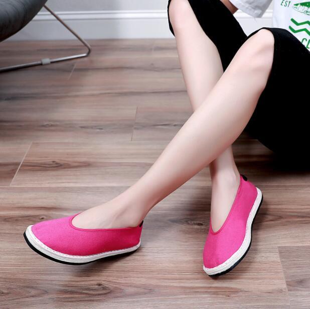 SAOLA Scarpe basse nuove moda donna stile cinese cotone panno suola gomma