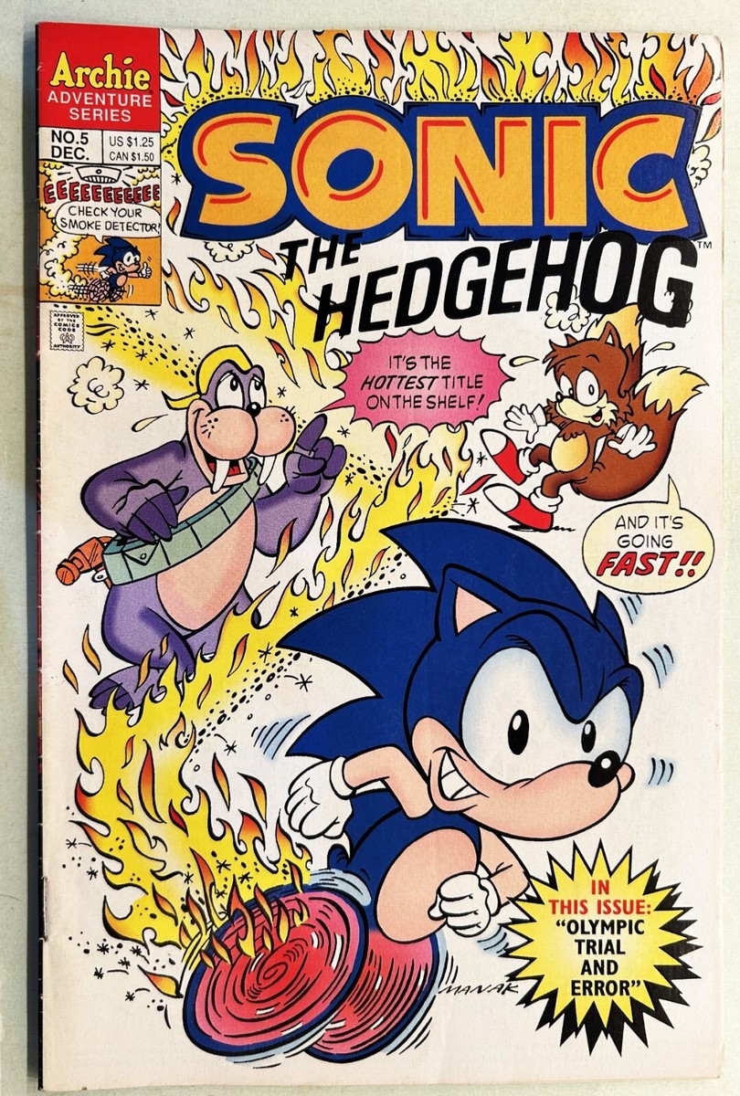 SONIC The HEDGEHOG Comic Book #5 December 1993 First Edit Bagged