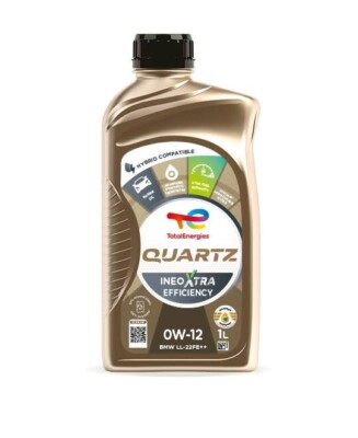 TotalEnergies 0W-12 Quartz Ineo Xtra Efficiency 1L 229931 Exceeds BMW LL-22 FE++