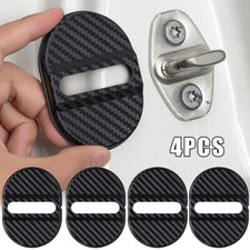 4pz Fibra di Carbonio Serratura Porta Auto Copertura Protettiva Antiruggine Trim Accessori