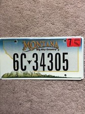 2007 Montana License Plate - 6C 34305 - Nice!
