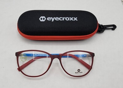 Eyecroxx EC397U C2 Purple Pink Full Rim Eyeglasses Frames Glasses 55-15-140
