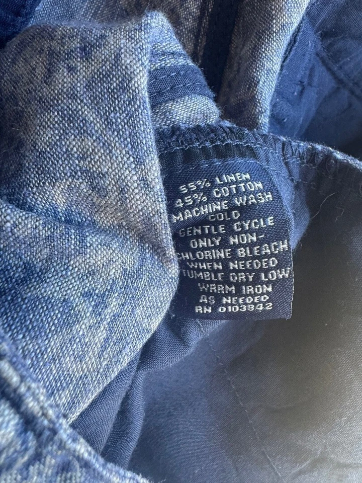 Pantalones cortos informales Toscano de lino frente plano para hombre talla 38 Foto 4 de 4