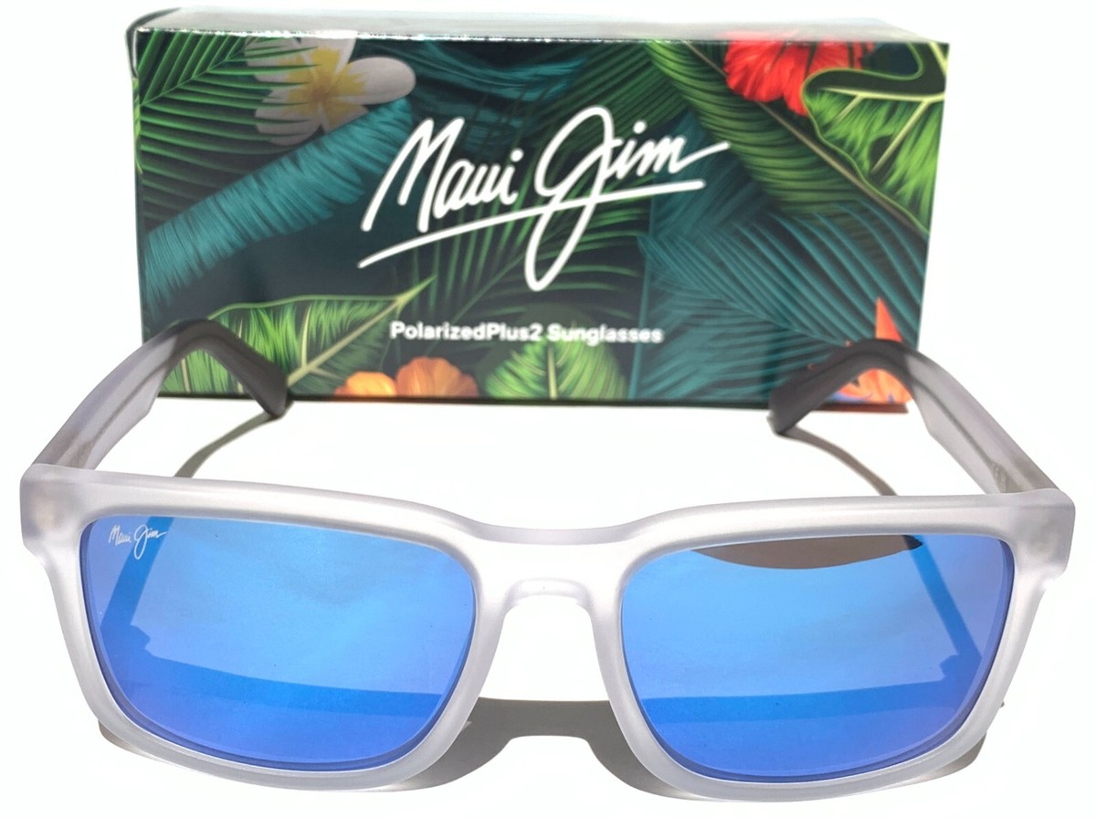 Maui Jim Stone Shack Matte Crystal Polarized Glass Blue Hawaii