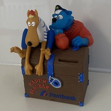 Käptn Blaubär & Hein Blöd Spardose 1994 Postbank Ravensburger Werbung Vintage