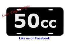 Engraved Aluminum Moped License Plate Tag -  METAL 4" X 7" 50cc Scooter