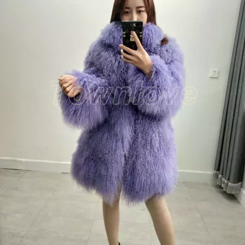 Mongolian wool cheap coat