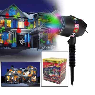 Christmas Halloween Star Shower Slide Show Laser Projector Light (US/EU/UK/AU)