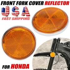 2 Amber Front Fork Reflector For Honda CB100 C70 CL70 90 CT70 SL 70 90 SL125 175