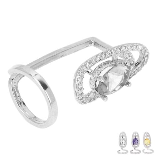 Anello Unghie Strass Lucido Delicato Copri Unghie Anello Gioielli Gi L2S - Foto 8 di 31