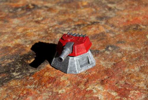 N Scale Military Base Painted Gun Turret Cannon Army Building - Picture 1 of 5