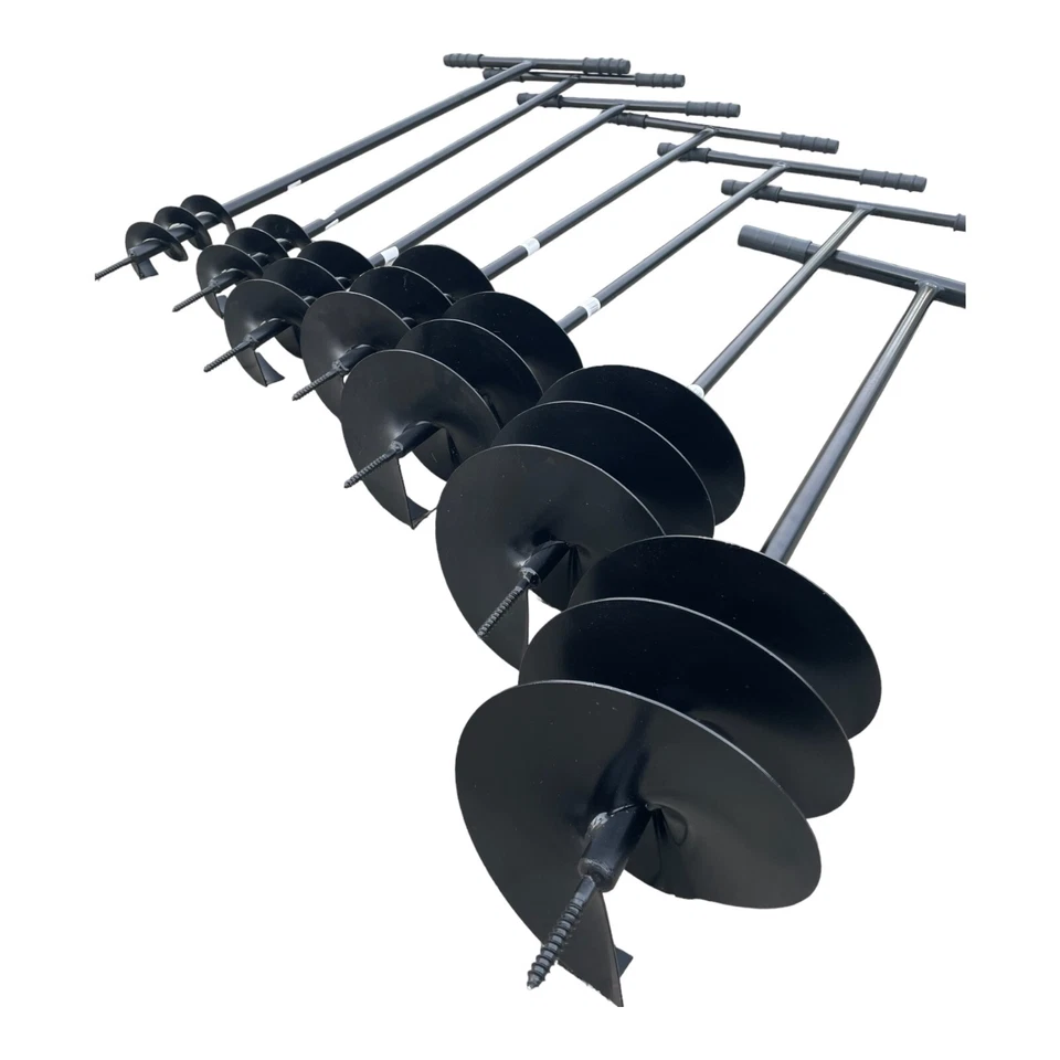 Hand Erdbohrer Handbohrer Erdlochbohrer Lochspaten Pfahlbohrer Ø90-250mm - Bild 2 von 4