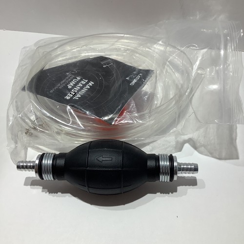 6FT Manual Hand Siphon Syphon Transfer Hose Pump-Fluid Liquid Water Gas, New