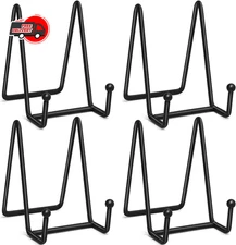 4 PCS Iron Easel Display Stand Plate Holders for Picture Art Painting Party