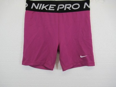 Nike Pro Compression Shorts Girls XL Dark Pink 5'' Inseam Dri-Fit DA1033