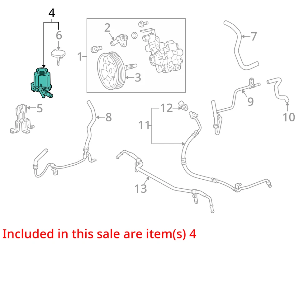 Se adapta a TOYOTA 4RUNNER 2010-2024 4,0 L depósito de dirección asistida con soporte OEM Foto 4 de 4