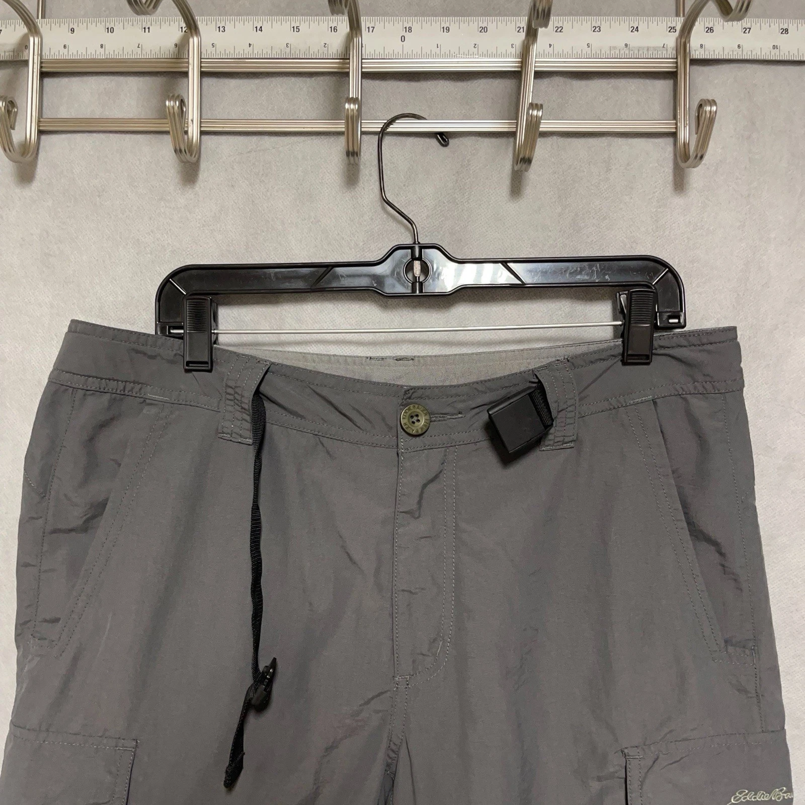Eddie Bauer Pants Men 34X30 Travex Belt Convertible Performance Cargo Ankle Zip
