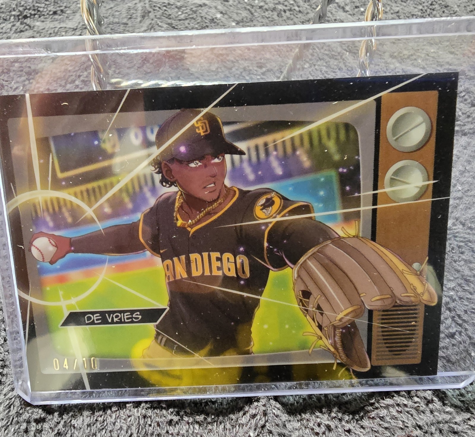 2025 Topps Bowman Leo De Vries Black  Border Anime 4/10