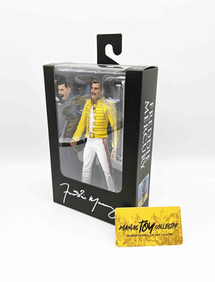 Queen - Freddie Mercury (Yellow Jacket) Magic Tour 1986 Actionfigur 18cm NECA
