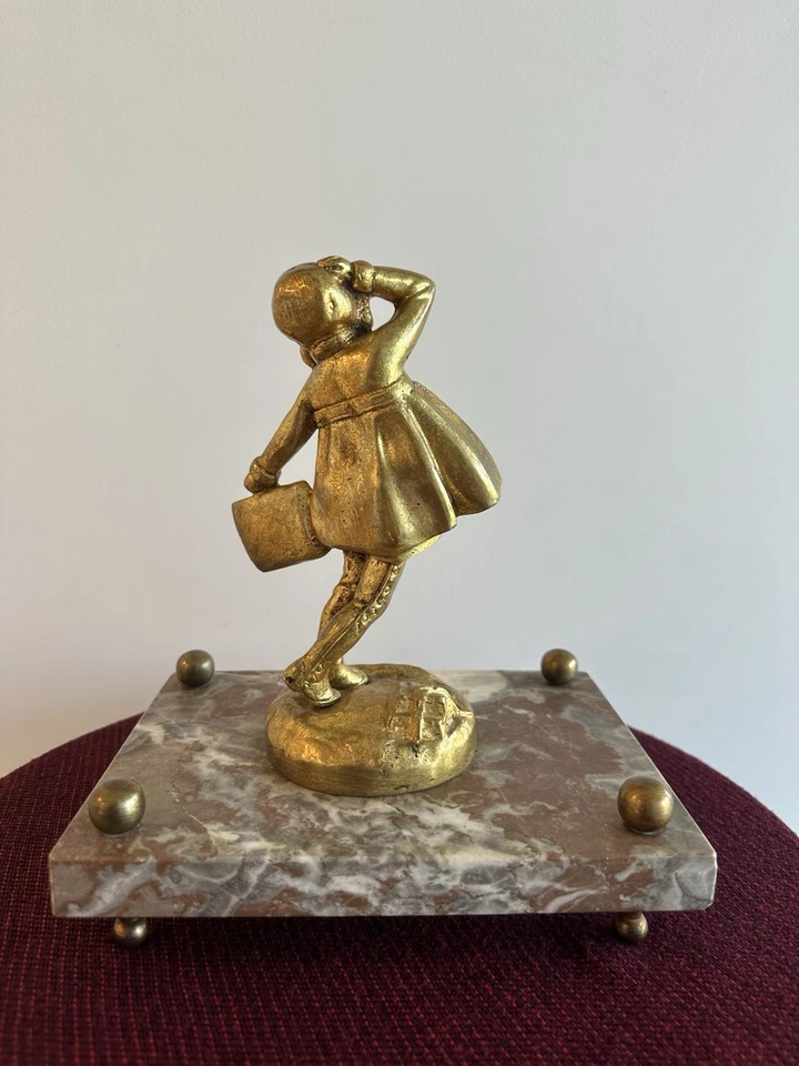 Windy Day statue Art Deco Antique by Demetre Chiparus - image 3 of 4
