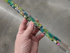 Toysmith Spiral Star Glitter Wand Clear Acrylic princess Costume Vintage Taiwan 