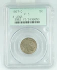 1937-D PCGS F15 Buffalo Nickel Old Green Holder