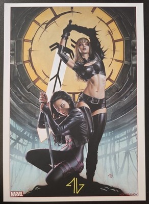 ADI GRANOV ART PRINT 11.7x16.5 X-Men Magik & Psylocke SYMBOL SIGNATURE 