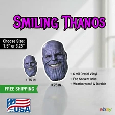 Thanos Smiles Head Sticker Decal Avengers End game  USA Free Shipping Villain