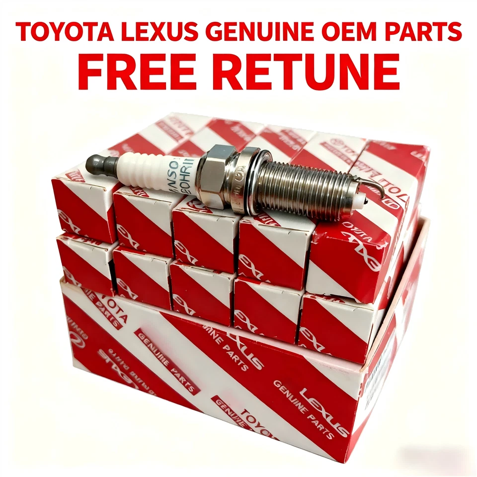 TOYOTA LEXUS GENUINE OEM IRIDIUM SPARK PLUG SET OF 10 FAST SHIPPING 90919-01247 - Imagem 2 de 4