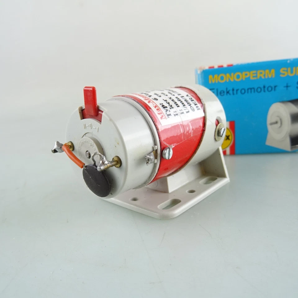 Marx Elektromotor + Schalter Monoperm 5 Pol 6 Volt in OVP - Bild 3 von 4