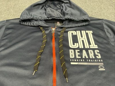 Chicago Bears Combine Authentic Training Hooded Full Zip Jacket Size Large
