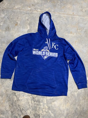 HOODIE Mens Kansas City KC Royals Sweatshirt 2015 Baseball MLB World Series XL - Picture 7 of 12