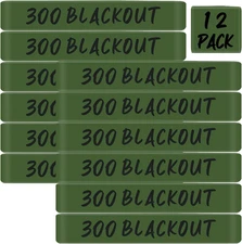 12 Pack Magsaddle .300 Blackout Magazine Marking Bands OD Green-Black-12Pack 