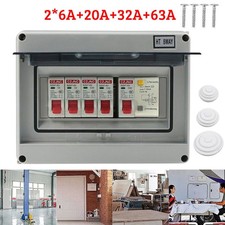 4 Ways Consumer Unit fuse box 4 MCB Circuit Breaker Isolator Shed Garage Caravan