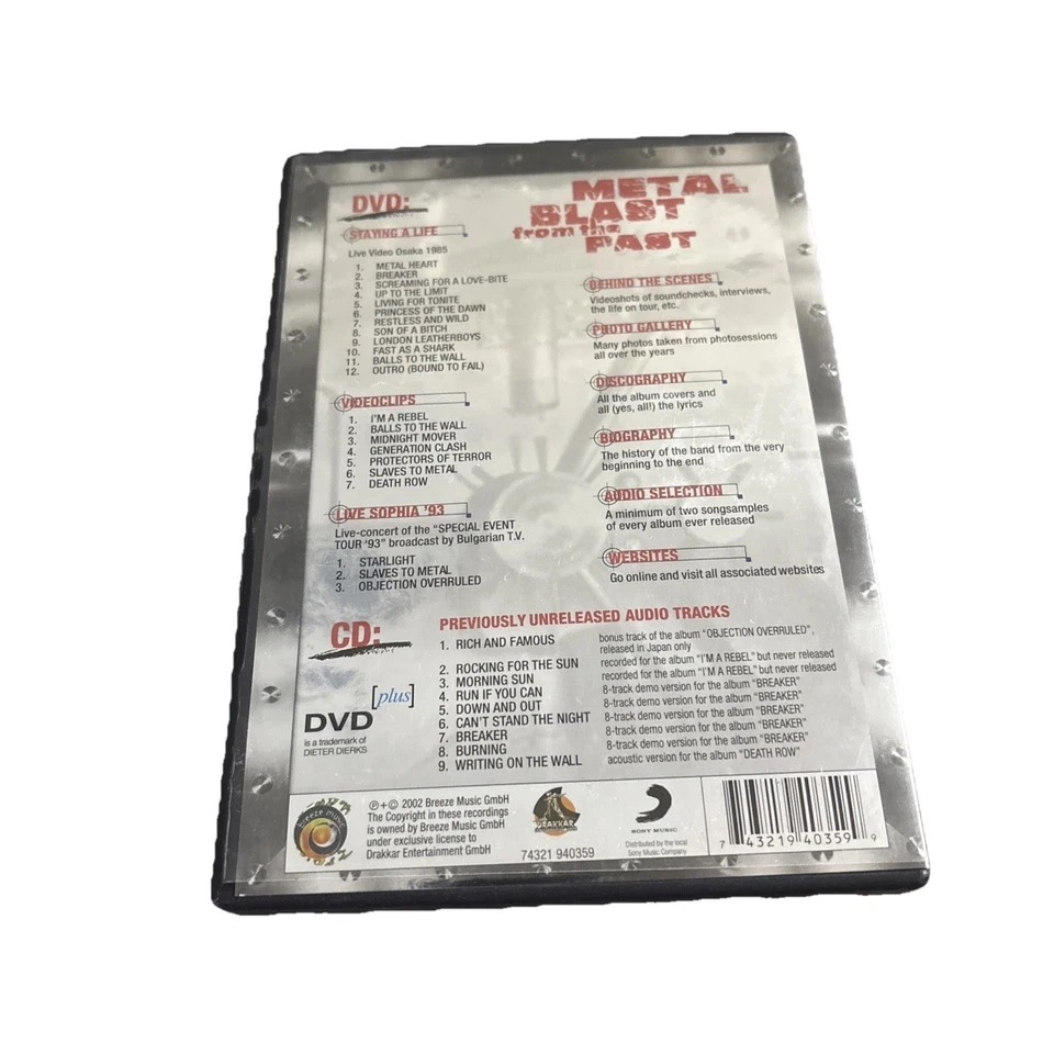 Accept - Metal Blast from The Past (CD/DVD, 2002) - Image 2 of 4