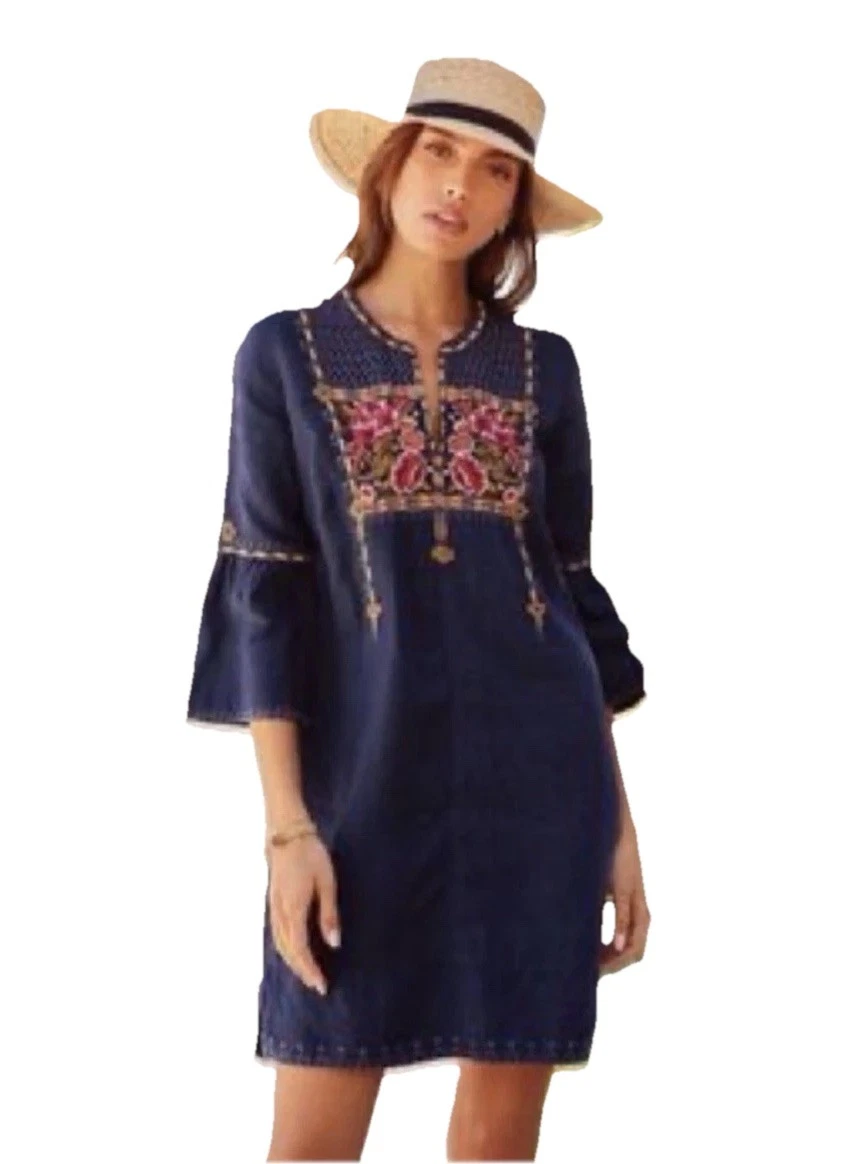 Linen 3/4 Sleeve Plus Size Dresses for Women for sale | eBay