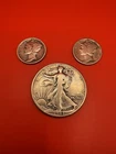 Silver Coin Mini Lot 1 Walking Liberty & 2 Mercury Dimes US 90% Junk Silver $0.7