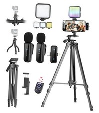 Vlogging Kit for iPhone/Android, YouTube Starter Kit with Wireless