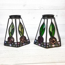 Hexagon Cone 5 Stained Glass Pendant Lamp Sha...