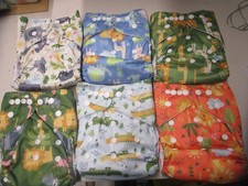 Baby Cloth Diapers Reusable 6 Pack Adjustable