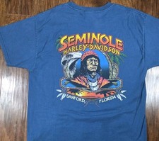 Vintage Harley Davidson Seminole T Shirt Size L Sanford Florida Biker Live Free