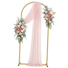 Arch Backdrop Stand, Metal Gold Wedding Arch Frame, Balloon Arch Stand for 6FT